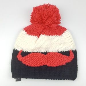 Pink Black White Mustache Winter Beanie {Chuns}